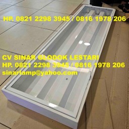 Kap Lampu TL Outbow Cover Tutup Akrilik Bening 3x36 Watt